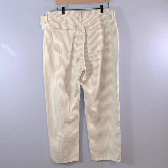 Abercrombie & Fitch size 33 16 R curve love the loose high rise jeans white blue - Picture 11 of 12